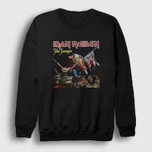 Presmono Unisex Trooper Iron Maiden Sweatshirt Siyah