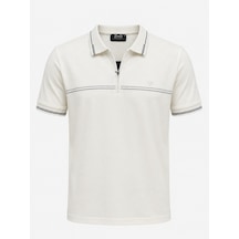 Classics Men Zamur Slim Fit Erkek Polo Yaka Kısa Kol Tişört 7706 Ekru