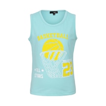 Brz Kids Basketbol Baskılı Kız Çocuk Sıfır Kol T-shirt-turkuaz Turkuaz