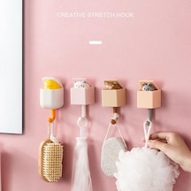 Taze Hava Kendinden Yapışkanlı Sevimli Kedi Duvar Kanca Yatak Odası Kapısı Askıl Şemsiye Ceket Tutucu Banyo-Bornoz Askısı 56525289 Diğer