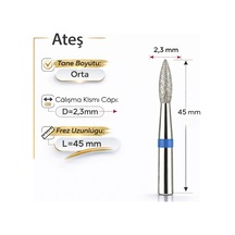 Elmas Freze Başlık Orta - Mavi Ateş 0,23 Mm- Adet Fiyatı