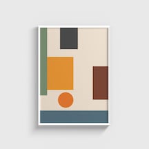 Geometrik Bloklar 3 Tablo Çerçeveli Poster Duvar Dekorasyonu Beyaz Çerçeveli Tablo Beyaz Çerçeveli Tablo Dn11d200beyaz