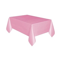 Pembe Masa Örtüsü 135x270 Cm - Plastik Parti Masası Örtüsü Doğum Günü, Baby Shower, Süsleme
