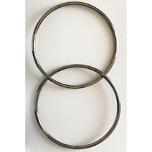 Vollen Yarn Metal Yuvarlak Halka Çanta Sapı 12 Cm Siyah