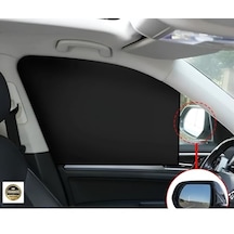 Trakmats Tesla Model Y 2019-2025 İle Uyumlu Oto Güneşlik Perde, 2 Adet, Cırtlı, Siyah, 77x45 Cm 11