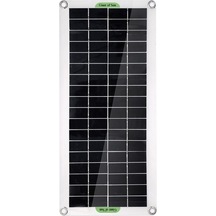 Pazly 30w Polikristal Güneş Paneli - Kamp, Araba, Seyahat, Açık Hava Ve Acil Durum Güç Aksesuarı