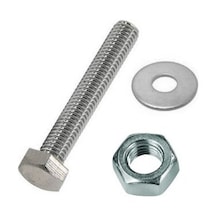 M6x35 Çelik Civata Altı Köşe + Somun + Pul Takım Set 20 Adet