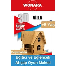 3d Eğitici Zeka Geliştirici Boyanabilir Ahşap Puzzle - Ebeveyn Ve Çocuk İçin Demonte Oyun Maketi