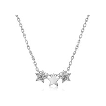 Supertrend Gümüş Üç Yıldız Kolye Gümüş