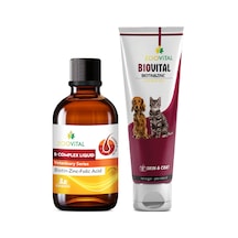 Kedi Ve Köpek İçin Plus B Damla 50ml + Biovital Paste 100 Gr 2'li Set Tüy Bakımı Dökümü Engelleyici
