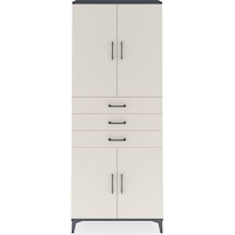 Arges Dolap 4 Raflı 3 Çekmeceli 4 Kapaklı 88x30x221 Antrasit-... Antrasit
