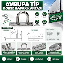 Avrupa Tip Dorse Kapak Kancası U Tip 30 Mm / 5 Adet