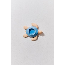 Pasabahce Kaplumbağa Seramik Tealight Mumluk Turkuaz - 1 Adet