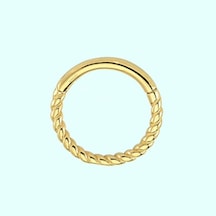 Altın Halka Piercing Burgu 14 Ayar Altın
