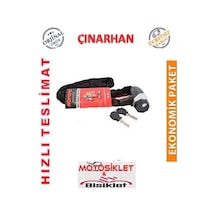 Motosiklet Halat Kilit 6 Mm x 120 Cm Uzunlukta Zhongli Zoli N11.2956