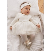 Mayoral Kız Bebek Elbise - Mayoral - Beyaz - 12-ay - 02806-beyaz-12-ay