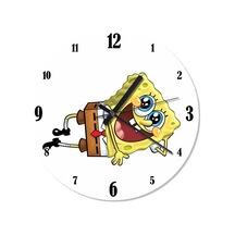 Sünger Bob Desenli Duvar Saati (407732369) Çok Renkli