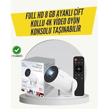 Kablosuz 4k Projeksiyon Wi Fi 6 & Bluetooth 5.0 Ile Oyun Uygulama Merkezli