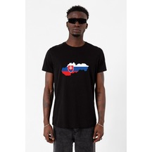 Euro 24 Slovakia Siyah Erkek Tshirt Çok Renkli