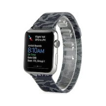 Ally Apple Watch Uyumlu   7-8 45mm 6-5-4 44mm Kayış Kordon Metal Milano Loop Kamuflaj 3-2-1 42mm- 5775
