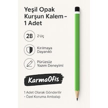 Opak Kurşun Kalem 1 Adet 2b Uç Sağlam Ve Pürüzsüz Yazım Yeşil Yeşil