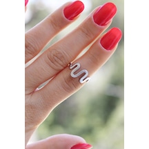 Ses Dalgası Eklem Yüzük - Gümüş Renk Gümüş