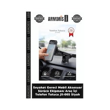 Seyahat Gereci Mobil Aksesuar Sürücü Ekipmanı Araç İçi Telefon Tutucu Jx-005 Siyah