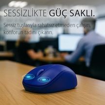 Inca Iwm-311rm Sılent Wıreless Mouse Mavi Komple Rubber Soft Yüzey,sessiz Tuş,ergonomik Dizayn, Konforlu Dokunuş Hissi,1600dpı, Usb Alıcı, 10m Çekim,uzun Pil Ömrü, Enerji Tasarrufu Uyku Modu