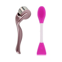 Ice Roller Cilt Sıkılastırıcı Buz Silindirli Masaj Aleti Ve Siyah Nokta Temizleyici Maske Fırcası Karışık