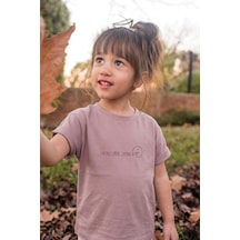 Cigit Slogan Baskılı T-shirt 2-10 Yaş Leylak