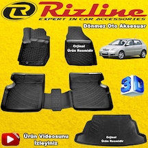 Corolla Uyumlu Hb 3D Havuzlu Paspas+Bagaj Havuzu 2001-2007 Arası Rizline N11.7615