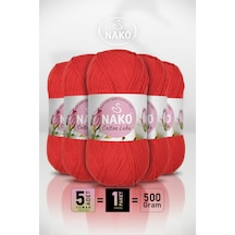 Cotton Lüks - 97573 Kırmızı - 5'li Paket - 100gr/330m - Pamuklu Hırka Yelek Amigurumi İpi