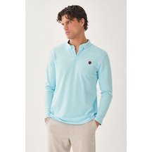 Erkek Comfort Fit Polo T-shirt Mavi