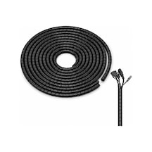 Spiral Kablo Kanalı Kablo Düzenleyici Toplayıcı 16mm Genişlik 5 Metre Uzunluk Siyah Al5467
