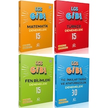 Oksijen 8. Sınıf Matematik + Türkçe + Fen + İnkılap Lgs Gibi Branş Denemeleri Seti 4 Kitap