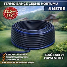 Termo Kauçuklu Bahçe Hortumu 5 Metre Dayanıklı 3 Katlı Sağlam Su Sulama Yıkama Hortum 12.5 Mm 1/2"