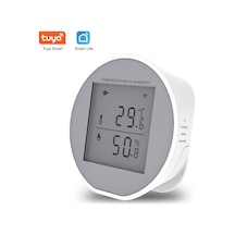 Akıllı Wifi Sıcaklık Nem Monitörü Kablosuz Sıcaklık Beyaz