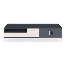 Hyperion Tv Ünitesi 2 Raflı 3 Çekmeceli 2 Kapaklı 220x44x51 Antrasit-antrasit/aytaşı Antrasıt/aytası - Antrasıt