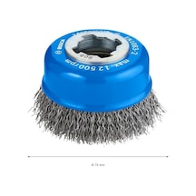 Professional Accessories Clean Dalgalı Tencere Fırçası Metal İçin, X-lock İçin, Ø 75 Mm, Tel Kalınlığı 0,3 Mm, Ø 125 Mm