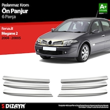S-Dizayn Renault Megane 2 Krom Ön Panjur 6 Prç 2004-2005