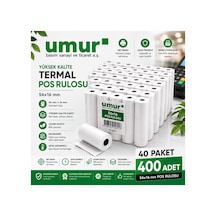 56x16 Mm Termal Pos Rulosu Pos Kağıdı 400 Adet 40 Paket X 10 Adet
