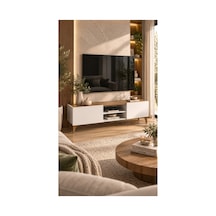 Nover Modern Tv Ünitesi 143 Cm Beyaz- Atlantik Çam - 920184114 Atlantik Çam