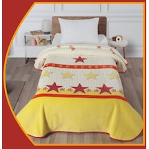 Polo Life Taraftar Yıldız Tek Kişilik Battaniye -gs Sarı Kırmızı Sarı - Kırmızı