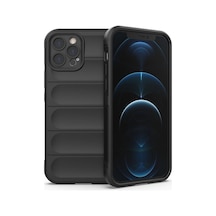 Apple Uyumlu   iPhone 12 Pro Kılıf Optimum Silikon - Siyah