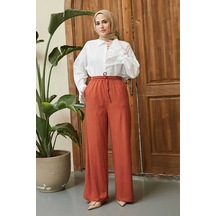 Neways 1105-ancelina Lastikli Pantolon Taba Çok Renkli