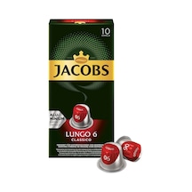 Jacobs Classic Lungo Kapsül Kahve 10'lu 5,2 G Pratik Demleme 8'li Avantaj Paketi - 8 Adet Tarı