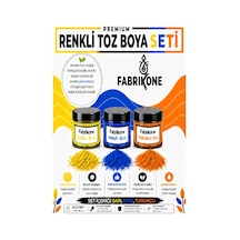 3'lü Set Premium Parafin Soya Wax Toz Mum Boyası Hobi Seti - 10 Cc Sarı, Mavi, Turuncu Bkfab3srmt10g Karışık