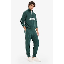 Defacto Regular Fit Beli Bağcıklı Cepli Paçası Lastikli Jogger Eşofman Altı E9664ax25augn536 Yeşil