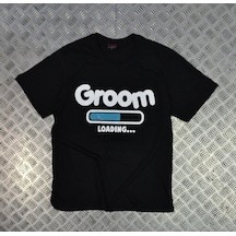 Groom Baskılı Unisex %100 Pamuk Siyah T-shirt SIYAH