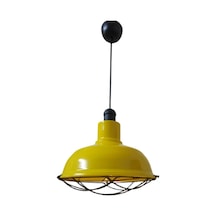 Dylight Retro Metal Sarı Kafesli Dekoratif Tekli Kafe Mutfak Aydı (537175872)